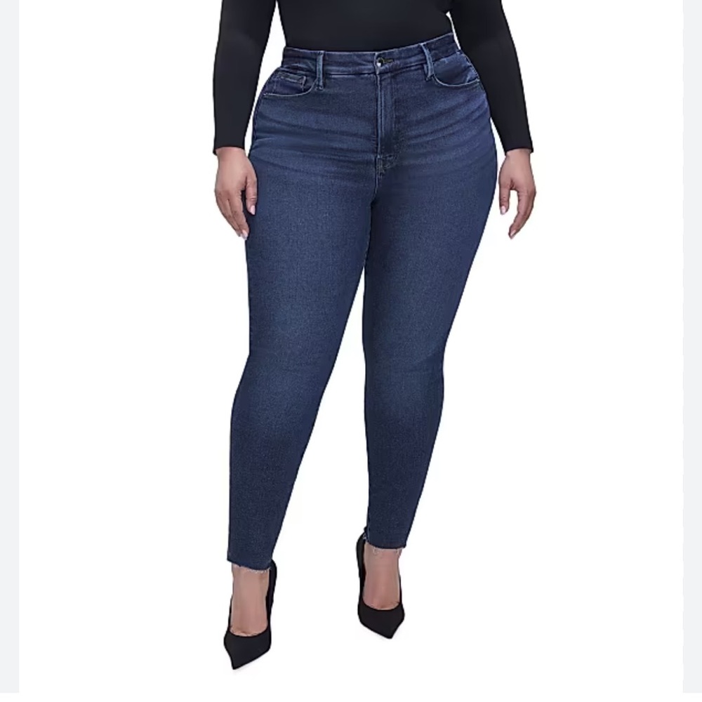 NWT GOOD AMERICAN GOOD LONG LEGS SKINNY JEANS HI RISE 28-32 x 35 women
